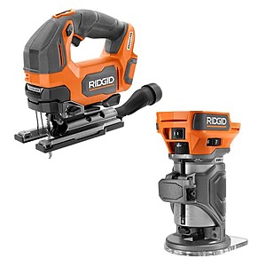 RIDGID 18V Brushless 2-Tool Combo Kit w/ Jig Saw & Router (Tools Only) $179 + Free S&H