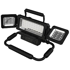 KODA Multi-Directional LED Work Light w/ 120V Outlet & USB Charging (2500 Lumens) $19.80 + Free S&H