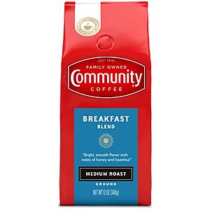 Select Accounts: 12-Oz Community Coffee Premium Ground Coffee (Breakfast Blend) $3.50 w/ S&S