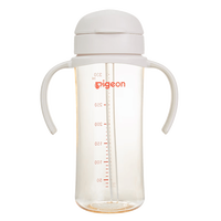 贝亲 自然成长翻盖直饮吸管 大童奶瓶330ml 18月+ AA278