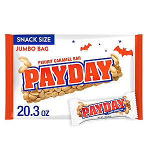 20.3oz PayDay Peanut Caramel Snack Size Halloween Candy (Jumbo Bag) $8