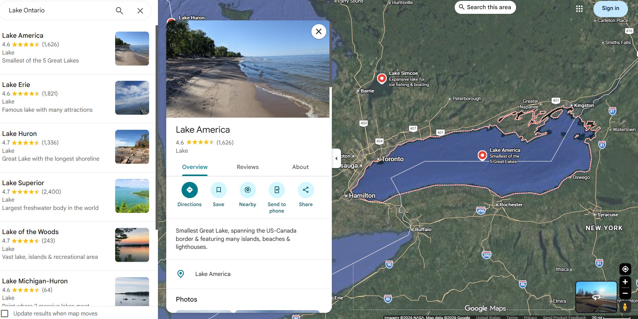 Google Maps Relabels Lake Ontario After Trump’s Executive Order