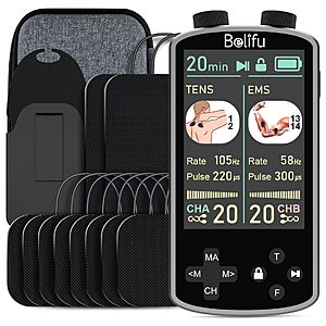 Belifu TENS 4-in-1 TENS EMS Relax Custom Frequency+Pulse Muscle Massager $24 + Free S&H
