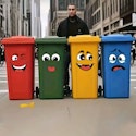 Cartoon Face Sticker Decal 4-Pack: 69 cents + free shipping w/ $25