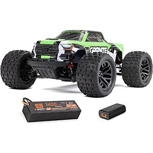 ARRMA RC 1/18 Granite GROM MEGA 380 Brushed 4X4 RTR Truck w/ Battery & Charger $100 + Free S&H