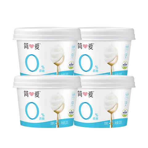 简爱 奚梦瑶推荐无蔗糖酸奶 0蔗糖0代糖130g*4 天然乳蛋白