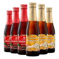 林德曼 6口味果啤250ml*6瓶苹果桃子樱桃山莓味比利时进口精酿啤酒 58.52元
