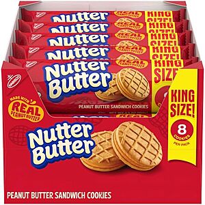 10-Pk 8-Ct 3.5-Oz Nutter Butter Peanut Butter Sandwich Cookies $7.70 w/ S&S