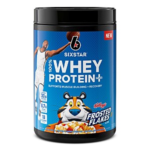 1.81-Lb Six Star 100% Whey Protein Plus Powder (Kelloggs Frosted Flakes) $14.50