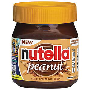13-Oz Nutella Peanut Spread w/ Cocoa + $2 Walmart Cash $4.45 + Free Pickup