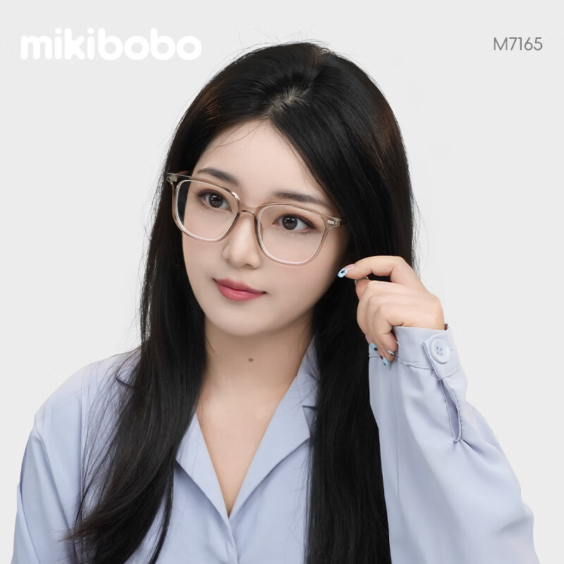 mikibobo 近视眼镜配镜 双眼近视100度 M7165款-摩卡棕(多款可选)