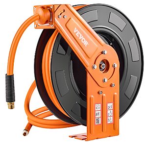 VEVOR 50' x 1/2" Retractable Air Hose Ceiling/Wall Mount Reel (Max 300PSI) $73.10 + Free S&H
