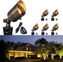 5W Brass Outdoor Landscape Spotlights 6-Pack for $88 + free shipping