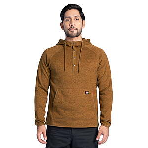 Wrangler Workwear Men's Sweater Fleece Mock Neck Hoodie (Various) from $10.45