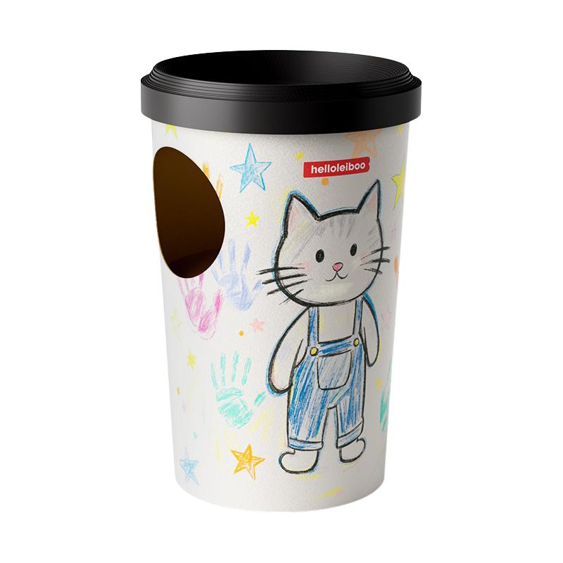 HELLOLEIBOO 猫抓板猫窝一体耐磨 超大号双层猫咪瓦楞纸奶茶桶