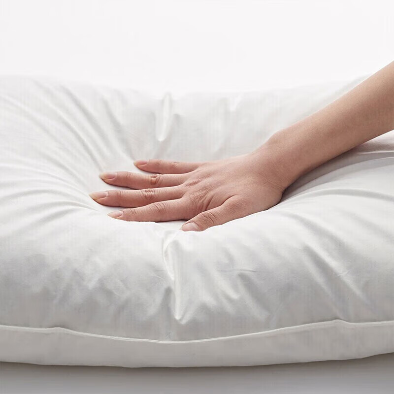 無印良品 MUJI 羽毛枕 星级酒店枕芯全棉羽绒羽毛枕柔软鸭毛枕头枕芯 48*74cm