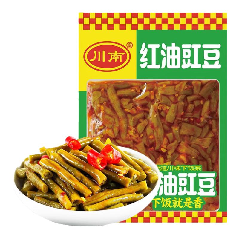 川南 红油豇豆123g 榨菜下饭菜酱腌菜 鲜香爽脆开味咸菜佐餐小菜