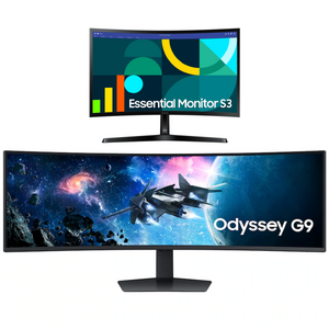 49" Odyssey G95C 5120x1440 240Hz Curved Monitor + 24" S36GD Monitor $630 + Free S&H