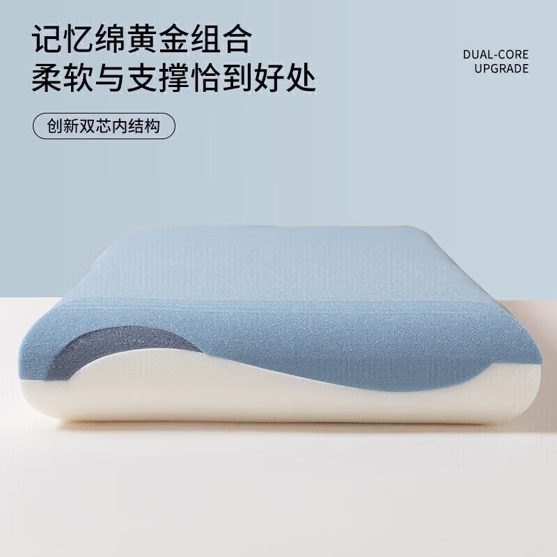 二代星球深睡记忆棉慢回弹枕头护颈椎助睡眠枕芯 8cm