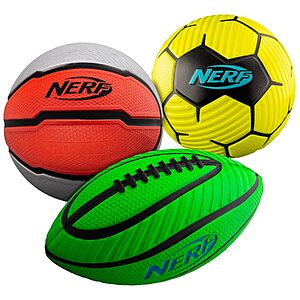 Prime Members: 3-pk Nerf Mini Foam Sports Ball Set $11.40 + Free S&H