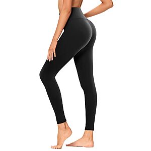 GAYHAY Women's High Waist Leggings (L/XL Only, No Pockets, Black) $3.95
