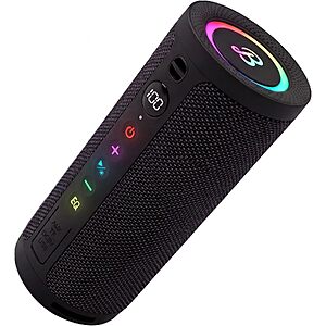 BassBloom Roar 3 Portable RGB Bluetooth Speaker (Black) $10.80