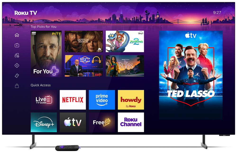 流媒体平台 Roku 首次推出自有品牌 OLED 电视，起价 999 美元