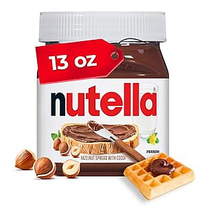 13-Oz Nutella Chocolate Hazelnut Spread w/ Cocoa $2.90 w/ S&S