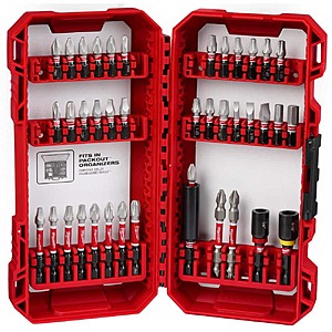 40-Pc Milwaukee SHOCKWAVE Impact Duty Alloy Steel Screw Driver Drill Bit Set $14.20 + Free S&H