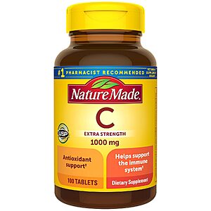 Select Accounts: 100-Ct Nature Made Extra Strength Vitamin C 1000mg Tablets $4.70 w/ S&S