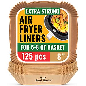 125-Ct Baker's Signature Air Fryer Parchment Paper Liners $9.50 w/ S&S