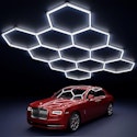 Modern 11-Grid Hexagon LED Garage Light for $77.30 + free shipping