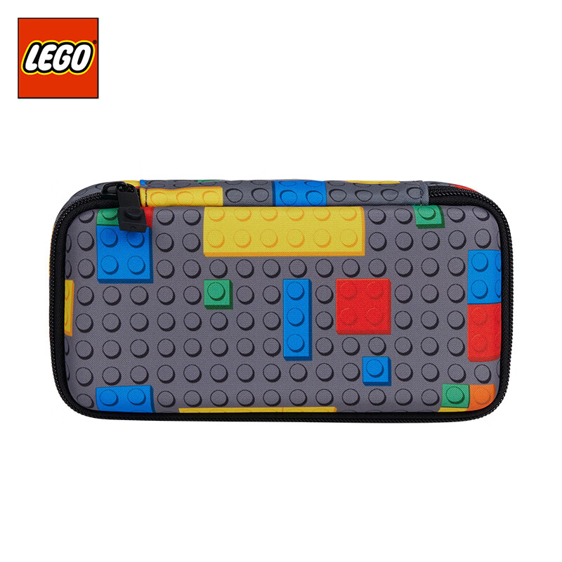 乐高 好价 乐高（LEGO）笔袋文具盒铅笔盒小学生儿童笔盒大容量立体男女孩 礼物 彩色积木 20027