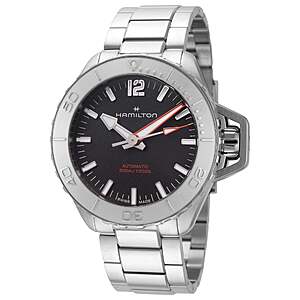 Hamilton Khaki Navy Frogman Black Dial Men's Automatic Watch (Various) $569 + Free S&H