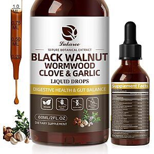 2-Oz Lukaree Wormwood Black Walnut & Clove Gut Cleanse Tincture $6.50 w/ S&S