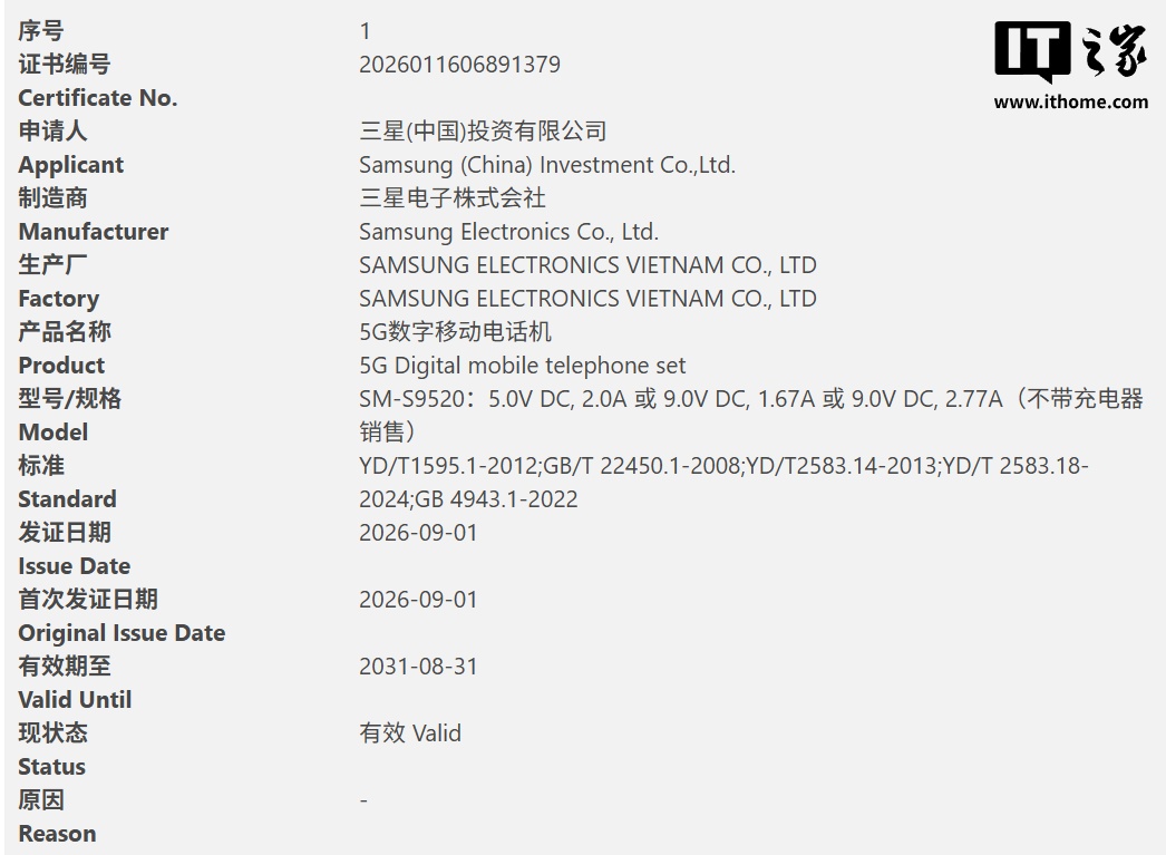 三星 Galaxy S27/S27+ 手机通过 3C 认证，支持 25W/45W 充电