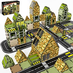 Prime: GobiDex Magnetic Tiles Army Toys Building Set (Army Base Expansion Pack) $10 + Free S&H