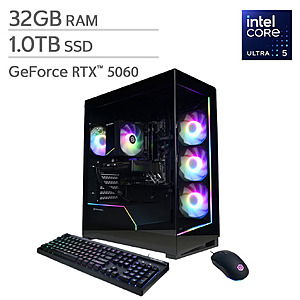 CyberPowerPC Gamer Xtreme Desktop: Intel Ultra 5 225F, 32GB RAM, RTX 5060 $1100 + $14.99 S&H