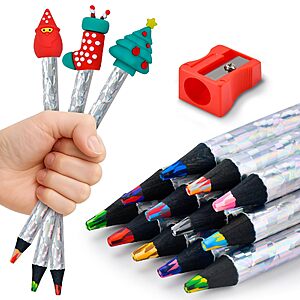 12-Pk FilmHOO Rainbow Colored Pencils $3