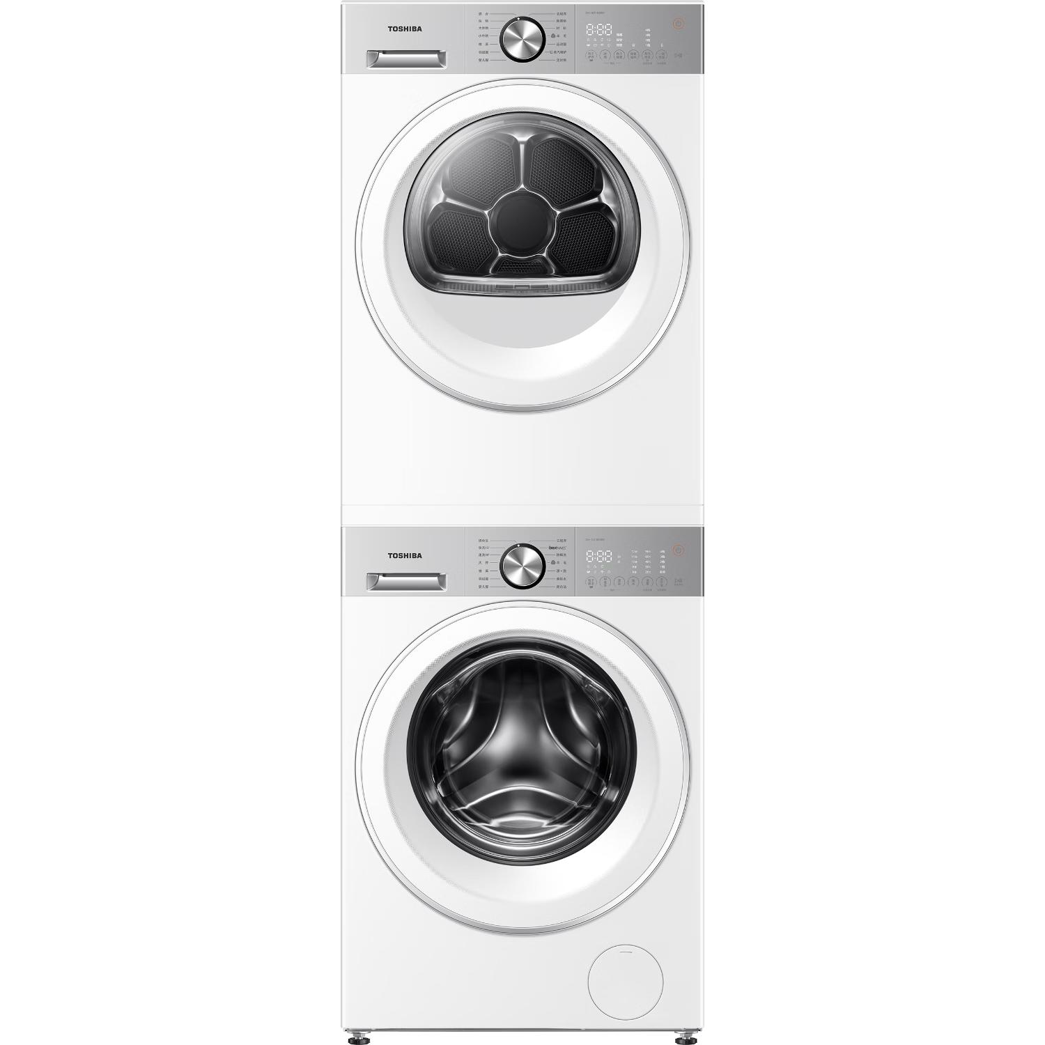 东芝 玉兔2.0高奢版 DG-10T183BW+DH-10T183BW 全变频热泵洗烘套装