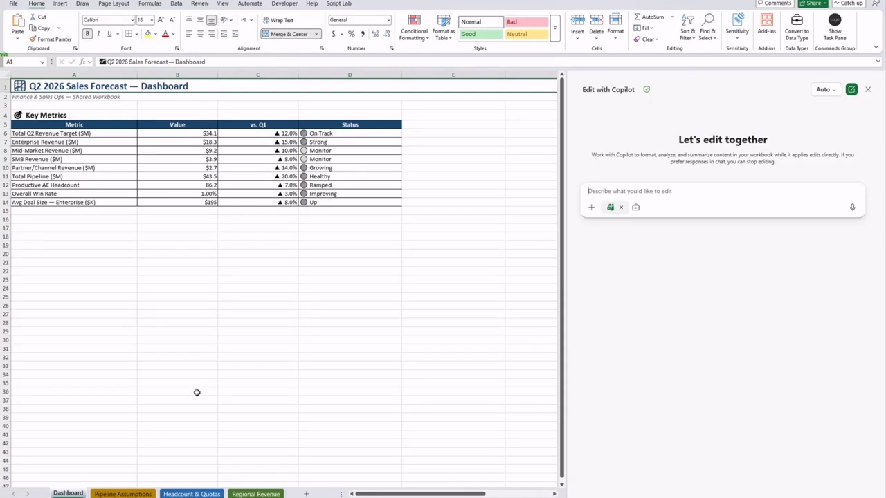 协作表格有“历史记录”：微软 Excel 用 AI 梳理变化，明晰谁改的、改了什么