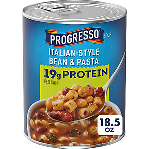18.5-Oz Progresso Italian-Style Bean & Pasta Protein Soup $1.30