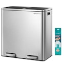 Songmics 16-Gallon Dual Compartment Trash Can for $98 + free shipping