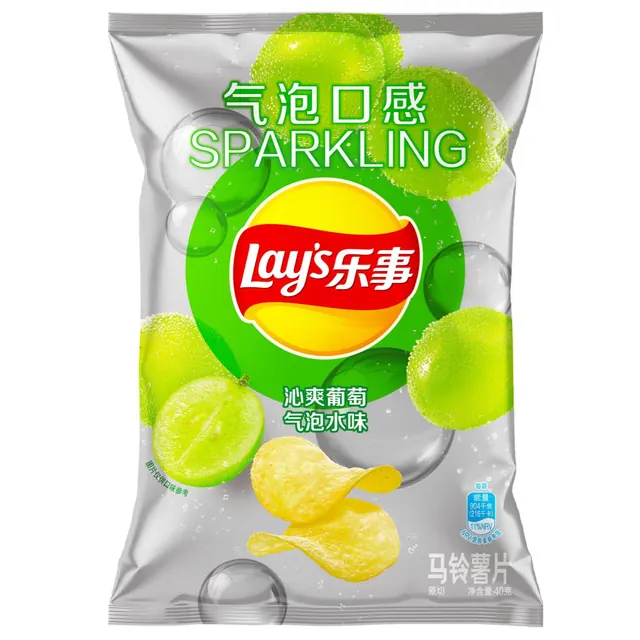 乐事 经典/大波浪/奇多系薯片 沁爽葡萄气泡水味 2.16元