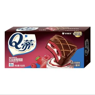 旅途零食：好丽友 Q蒂蛋糕 红丝绒莓莓味6枚装 168g 纯正甜点 7.15元（需买4件，需用券）