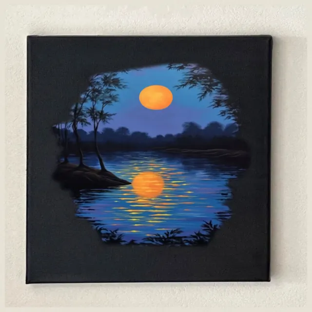 艾风格 日落氛围感挂画中古风餐厅客厅民宿装饰画 L款-绝美日落 60*60 9mm布纹膜 71.44元