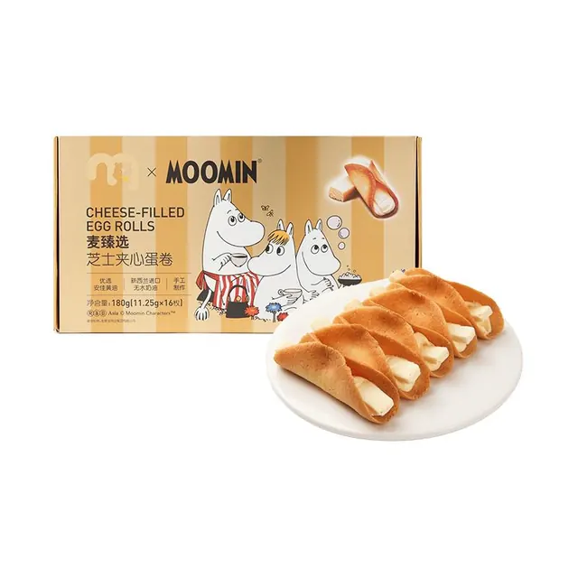 麦臻选 xMoomin麦德龙商超芝士夹心蛋卷 180g（11.25g*16枚） 38.75元（需买4件，需用券）