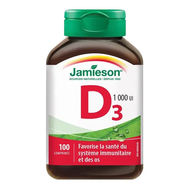 PLUS会员：Jamieson 维生素D3 1000IU*100片/瓶促进钙吸收阳光瓶d3成年上班族增强免疫 28.21元（需买3件，需用券）