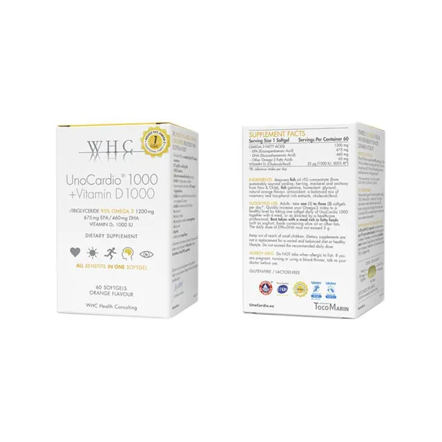 值友专享：WHC 鱼油DHA维生素D 60粒 253.8元返106积分后