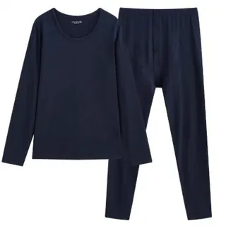 17日0点：芬腾 高品质95%棉秋衣秋裤套装 男士藏蓝 XL 48元（需用券）